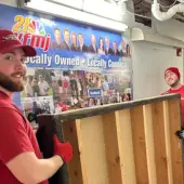 Team removing junk from WFMJ Youngstown